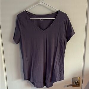 Eddie Bauer Purple FREEDRY V-Neck Tee